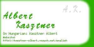albert kasztner business card